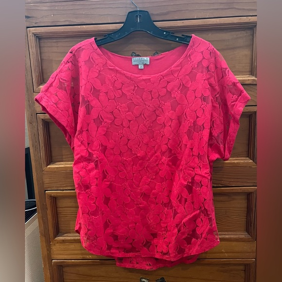 Joseph A Tops - Joseph A Petite Pink Lace Top🩷🩷🩷